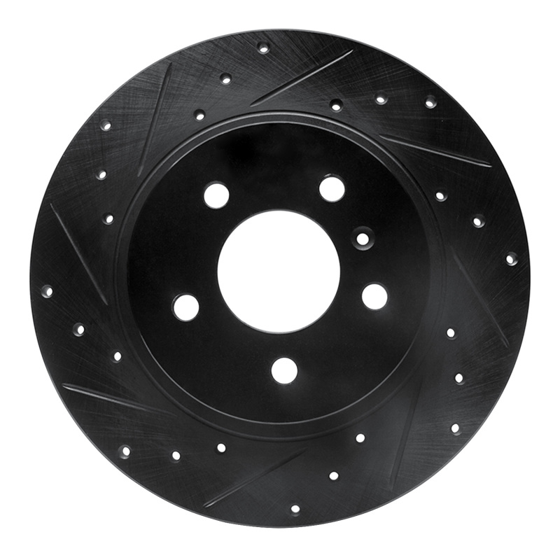 Buick Terraza Brake Rotor (1) - Rear Left - R1 Concepts - Drilled & Slotted - Black - 2005